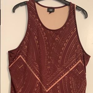 Mossimo burgundy fitted tank dress